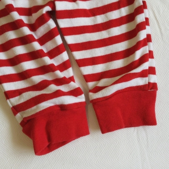 carter's striped reindeer comfy pants 3 months baby unisex - Picture 4 of 6